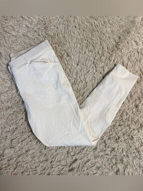 Women’s Size 32L White Schockemohle Knee Patch Horseback Riding Breeches